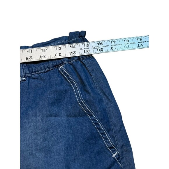 Dickies Denim Mini Skirt Women's Size Large Pockets Zip - Logo - 90's  - Y2K - Picture 6 of 6